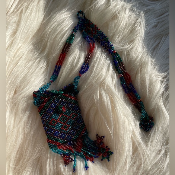 Set of Handmade Beaded Necklace Pouch Bags, Prayer Bags from Israel - Picture 16 of 16